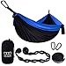 Gold Armour Camping Hammock - XL Double Parachute Hammock (2 Tree Straps 16 LOOPS/10 FT Included) USA Brand Lightweight Nylon Portable Mens Womens Kids, Best Camping Accessories Gear