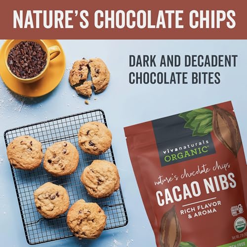 Viva Naturals - The BEST Tasting Organic Cacao Nibs, 2 lb Bag