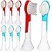ITECHNIK Kids Replacement Heads for Philips Sonicare HX6034 Head Replacement Compatible With Electric Toothbrush Philips Sonicare Kids Standard, Blue 4 pcs, Red 4 pcs, 8 Count, Fit Age 4+