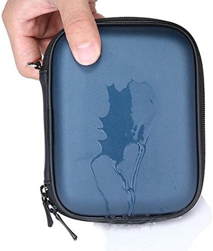 QZTELECTRONIC Hard EVA Shockproof Carrying Case Bag for Seagate Expansion, Wireless Plus / WD My Passport Wireless / Toshiba Canvio Basics / Transcend StoreJet M3, Portable External Hard Drive (Blue)
