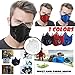 Flyalone Dust Masks, Reusable Respirators Face Masks for Allergies Woodworking Running Sanding Mowing Half Mask for Women Men,Reusable Dust Pollution Mask with 2 Activated Carbon Filter (Blue)