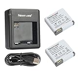 Newmowa AZ13-2 Rechargeable Battery (2-Pack) and Dual USB Charger for Xiaomi Yi Action Camera（ Only Compatible with Official U.S. Edition）