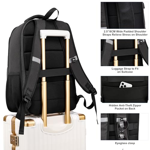 Travel Backpack Approved for Flight (TSA) - Waterproof, Lightweight and Heavy Duty Large Capacity - Great for School, Work or Weekend