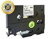 Compatible For Brother P-Touch Laminated TZe TZ Label Tape Cartridge 12mm x 8m (TZ-231 TZe-231 Black on White)
