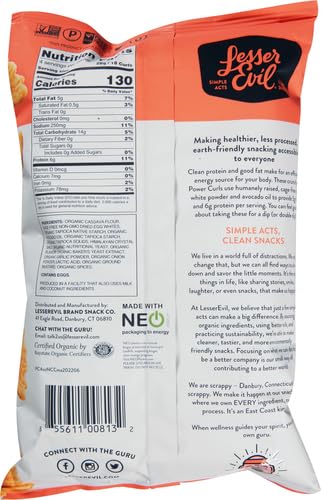 LESSEREVIL POWER CURLS EGG AND CHEESE, 4 OZ