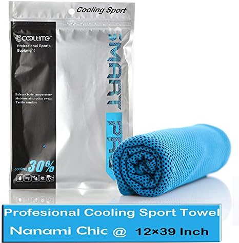 Sports Ultimate Cooling Towel For Instant Relief Soft Breathable Mesh For Athletes Yoga Running Biking Hiking Indoor Exercises Fitness (Sky Blue A)