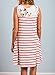 ZESICA Women's Crew Neck Sleeveless Striped Pocket Loose Swing T Shirt Tunic Dress