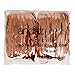 Andaz Press Rose Gold Foil Fringe Party Door Curtain Backdrop, 2-Pack, 6-Feet Total Width x 8-Feet Height, Shiny Metallic Copper Champagne Themed Bridal Shower Supplies