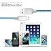 Lightning Cable, 3Pack 3FT 6FT 10FT Nylon Braided Charging Cable Cord Lightning to USB Cable Charger Compatible with iPhone 7/ 7 Plus/6/6s/6 plus/6s plus/ 5s/5c, iPad, iPod and More (White Blue)