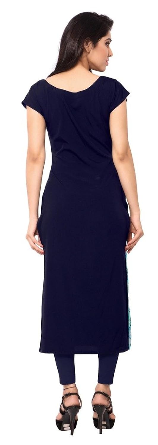 ziyaa women's straight crepe kurta