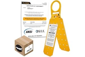 KwikSafety - Charlotte, NC - GATOR [CASE PACK: 7 PCS] Reusable Roof Anchor ANSI Tested OSHA Compliant Bracket Roofing Fall Protection System D Ring Roof Safety Hinge Commercial Residential