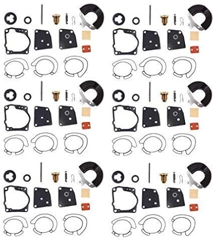 2 Carburetor Rebuild Kit For Johnson Evinrude V4 – 88HP 1985-1995, 90HP 1981-1983, Skyup2018
