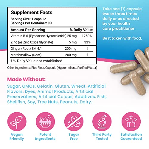 Morning Sickness Relief Vitamin B6 25mg for Pregnancy Related Nausea