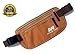Travel Money Belt. The Undercover Hidden Waist Stash in Khaki with RFID. Sturdy and Secure. Travel Pouch for Holding Phone, Passport, Credit Cards and Cash.