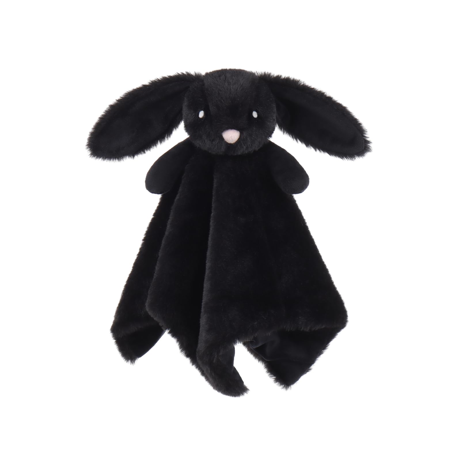 Apricot Lamb Black Bunny Blanket Cute Comforter Soft Loveys for Baby Boy and Girl, Security Blanket for Babies, Infant and Toddlers, Black — image 1