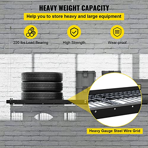 VEVOR Garage Wall Shelf 2 x 8 ft Garage Shelving Wall Mounted Steel