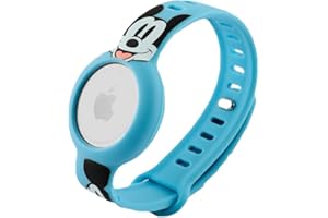 IJOY Disney WristBand for Apple AirTag Universal Fit and Adjustable Soft Durable Silicone AirTag Watch Band, Protect Tracker Secure Grip LightWeight…