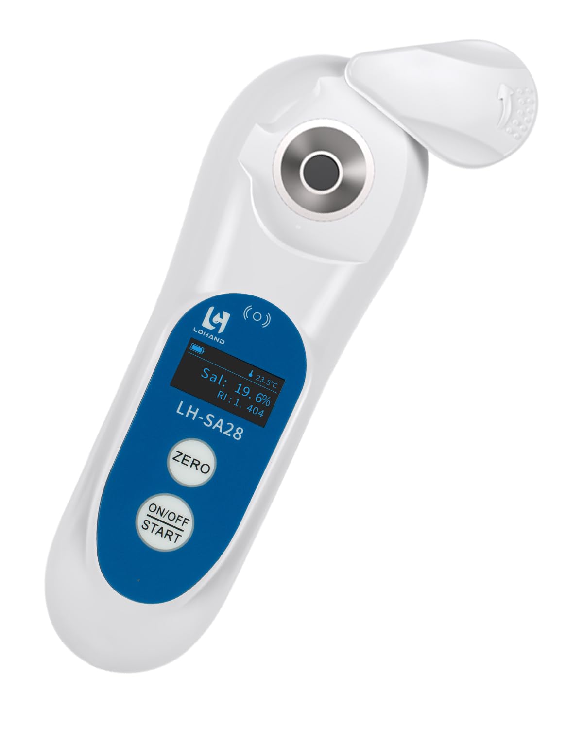 Photo 1 of 3-in-1 Digital Salinity Refractometer with ATC/Refractive Index(RI), Accurate Measurement with Precision Light-Blocking Cover, Fast Touchscreen Test Spoon Meat/Aquarium/Saltwater, Salt Content:0-28%
