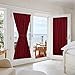 NICETOWN Sliding Door Curtain and Drape - Functional Thermal Insulated Blackout Curtain Blind and Shade Panel for French/Patio Door (One Panel, 54W by 72L Inches, Burgundy)