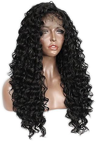 Jolitime Hair Loose Curly Lace Front Wigs Synthetic Black Color Kinky Curly Synthetic Wigs For Black Women