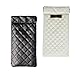 Lucky Leaf Sunglasses Goggles Pouch Case Women Eyeglass Holder with Cleaning Cloth (Black Square+White Square)