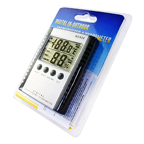 DLAND Weather Thermometers, Indoor and Outdoor Temperature Humidity Thermometer Digital Hygrometer Wall Mount Monitor Sensor Thermostat for Home,Office
