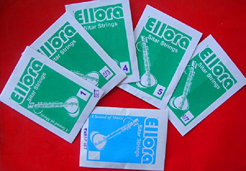 Indian Sitar Complete String Set, Main Strings & Resonating Strings, Individually Packed