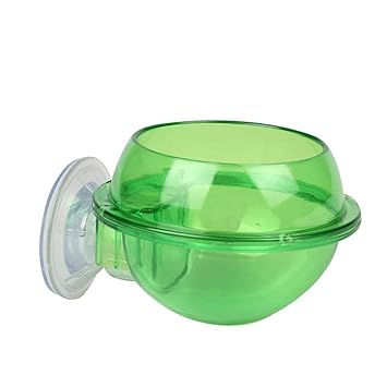Aolvo Anti Escape Reptile Food Bowl Translucent Reptile Suction