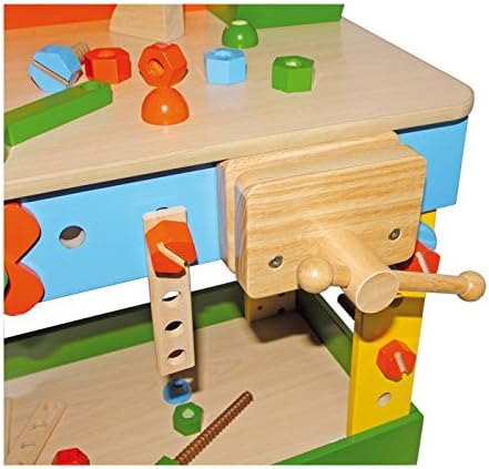 small foot 1533 Workbench "Tobi" made of colorful wood, incl. accessories, tools, vice and storage space, from 3 years - Image 3