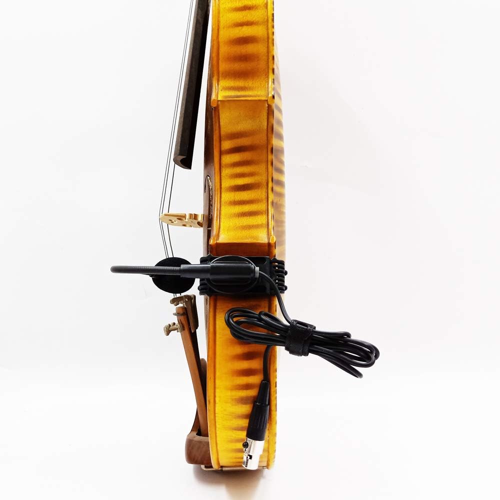 4/4 acoustic violin fiddle gooseneck clip condenser microphone for shure instrument mic body belt-pack transmitter wireless system with 4 pin mini xlr connector: Musical Instruments