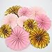 Mybbshower Pink Gold Paper Rosettes for Girl Baby Shower Princess Birthday Party Wall Home Nursery Room Decorations Pack of 10