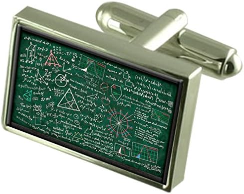 Professor Math Chalk Board Cufflinks with pouch