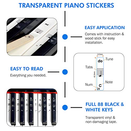 Ultimate Piano Keyboard Learning Aid Set 11 Scale 88 Keys Practice