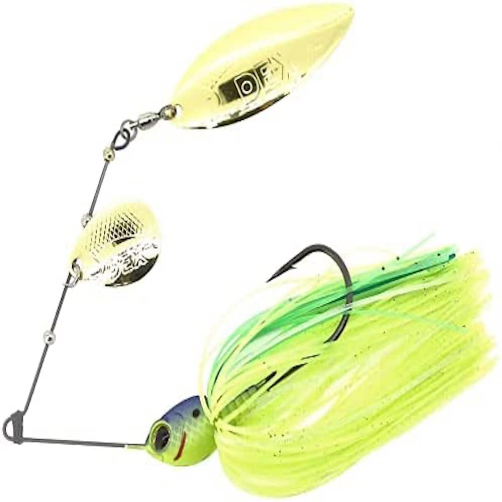 Berkley DEX Spinner Bait for Pike, Perch & Trout Fishing - Vibration Jig Lure with Spinner Blade, Blue Back Chatreuse, 11g