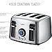 Hephaestus 4 Slice Bagel Toaster Extra Wide Slot and LED Display Adjustable Temperature Control with Removable Crumb Tray Brushed Stainless