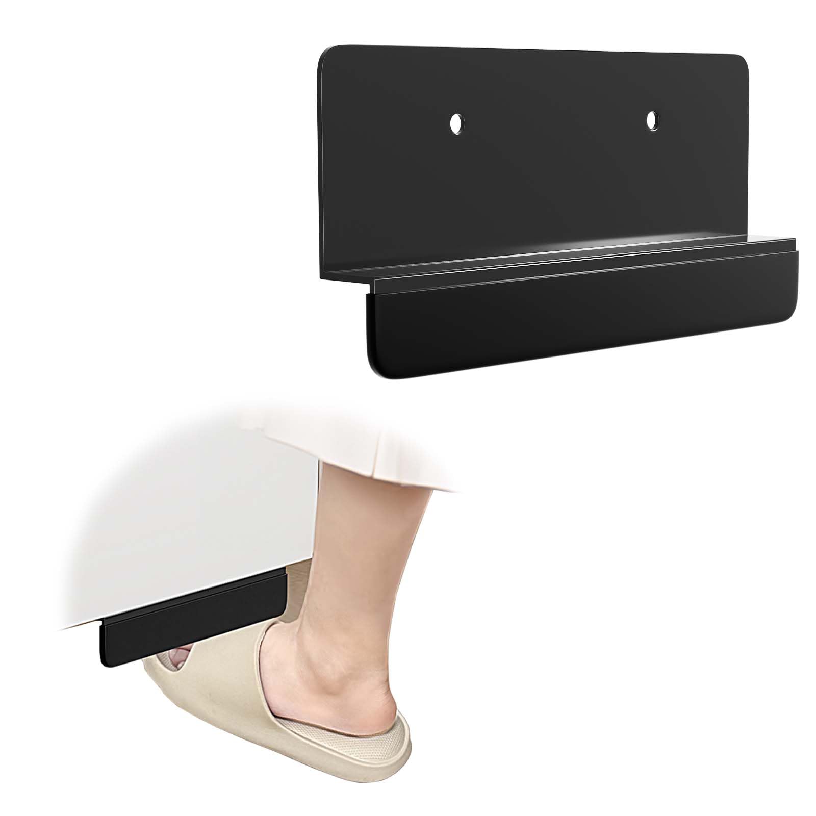 Photo 1 of Vorshape Foot Pull for Trash Drawer, Touchless Hands Free Design for Full Overlay Cabinet Door, Trash Cabinet Foot Pull with Adhesive and Screws/Black