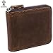 Itslife Men's RFID Leather Wallet Zipper Around Travel ID Case Zip Closure Bifold