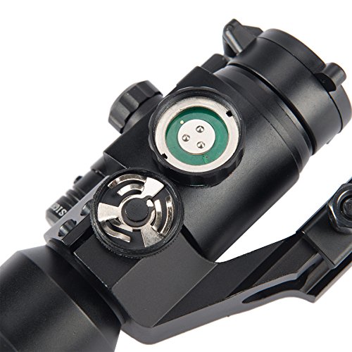 HIRAM 1X30 4 MOA Green Red Dot Sight for Rifles with Green Laser, Picatinny Cantilever PEPR Mount - Thumbnail 3
