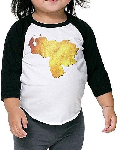 Fdelawe Venezuela Map Gold No More Dictator Unisex Baby Middle Sleeve Shoulder T Shirt Tops 4 Toddler