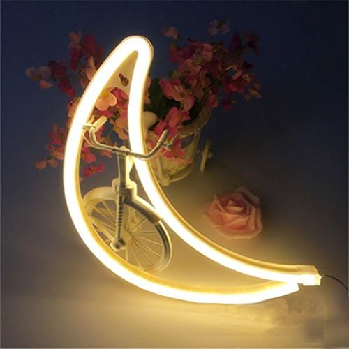 Led Moon Neon Night Light Battery Usb Power Moon Night Lamp Led Wall Lamp Led Wall Hanging