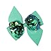 XIMA 12pcs 4.5inch Reversible Sequin Bows With Clips Grosgrain Ribbon Hair Bows Hairpin For Girls Hair Accessories (12pcs-Bows with clips)