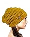 NYFASHION101 Oversized Baggy Slouchy Thick Winter Beanie Hat, Mustard