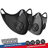 WNIEYO Dust Mask, Hanging Ear and Reusable Breathing Mask, With Extra N99 Activated Carbon Filter for Dust Protection, Pollen Allergy, Gardening, Sports, Cycling and Running in Cold Weather(2)