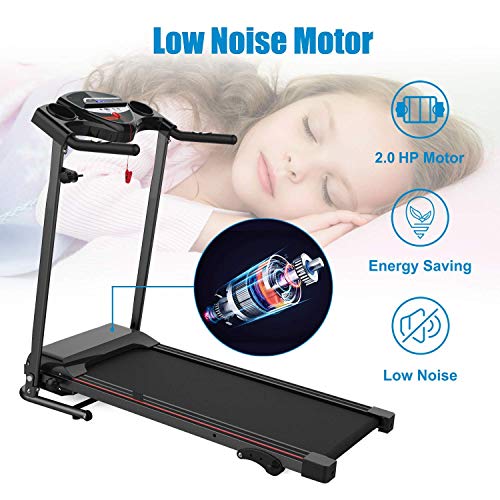 SHAREWIN Folding Treadmill with Incline, Electric Walking Running