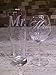 C & M Personal Gifts Mr. and Mrs. Wedding Couple Glass Set, 23 oz. Beer Pilsner and 18 oz. Wine Glass, Anniversary Gift