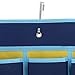 Ozzptuu 30 Pockets Dark Blue Numbered Classroom Pocket Charts for Cell Phones Wall Door Hanging Organizer Storage Bag with 4 Hooks