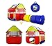 Kiddey Blue Children Playhouse Tent With Tunnel -Pops Up no Assembly Required- Large Kids Indoor & Outdoor House For Boys & Girls, Fits Up To 4 Children, 4 Ground Stakes. Perfect Gift For Toddlers