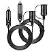 AstroAI 12Ft 12V 120W 10A 16AWG Copper Wire Heavy Duty Car Cigarette Lighter Extension Cord Cable Car Charger with Cigarette Lighter Socket 2 Pack…