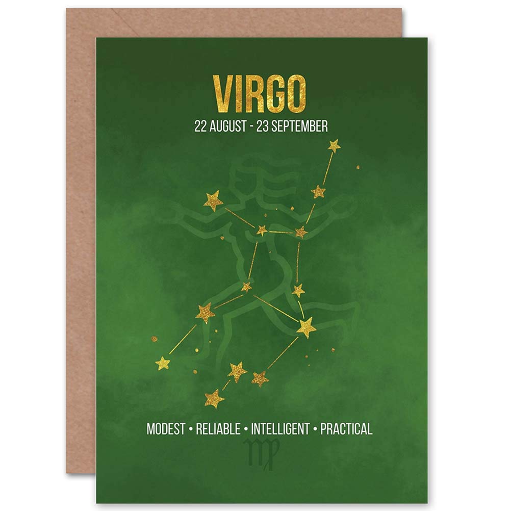 Wee Blue Coo BIRTHDAY CARD - ZODIAC STAR SIGN ASTROLOGY VIRGO