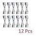 Pack of 12pcs Metal Candle Wick Centering Devices - Kare & Kind Retail Packaging (Wick Centering Device, Silver) primary